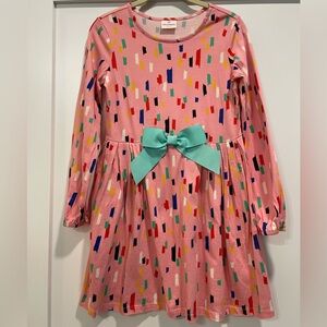 Hanna Anderson pink multi colored dress. Girls Size 140(10)